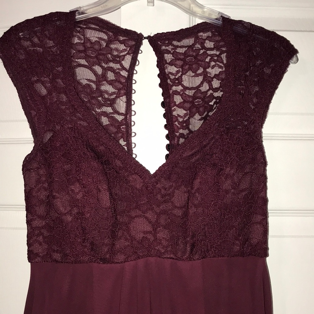 Burgundy bridesmaid dress